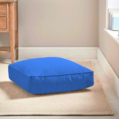 Anil Enterprises Square Cushion Pillow For Tub, Car, Office, Chair, Balcony, Bedroom, 40 x 40 cm Microfibre Solid Floor Cushion Pack of 1(Blue)