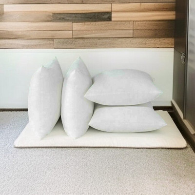 fulffystyl Microfibre Sleeping Pillow Pack of 4 Solid LUXURY(White)