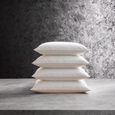 CATHROL Microfibre Solid Sleeping Pillow Pack of 4(White)