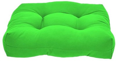 Pisaganj Polyester Fibre Solid Chair Pad Pack of 1(Parrot Green)