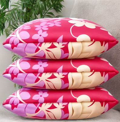 GUNVAR INDIA PRIVATE LIMITED Microfibre Sleeping Pillow Pack of 3 Solid LUXURY(Pink)