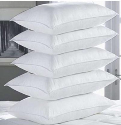 Navi collection Microfibre Solid Sleeping Pillow Pack of 5(White)