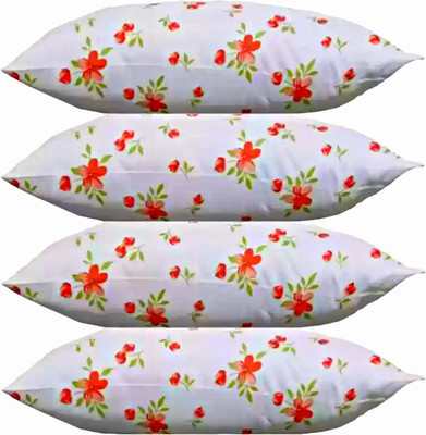 GOGA Microfibre Sleeping Pillow Pack of 4 Abstract LUXURY(Orange)