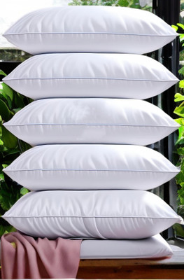 LIPONOS LUXURY Polyester Fibre Abstract Sleeping Pillow Pack of 5(White)