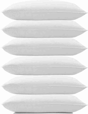 GUNVAR INDIA PRIVATE LIMITED LUXURY Polyester Fibre Abstract Sleeping Pillow Pack of 6(White)