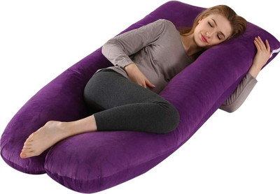 KWALITY DREAMS Microfibre Solid Pregnancy Pillow Pack of 1(Purple)