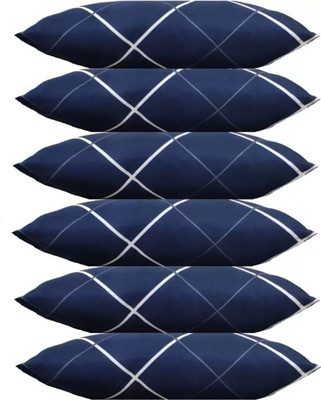 ERANC LUXURY Microfibre Abstract Sleeping Pillow Pack of 6(Blue)