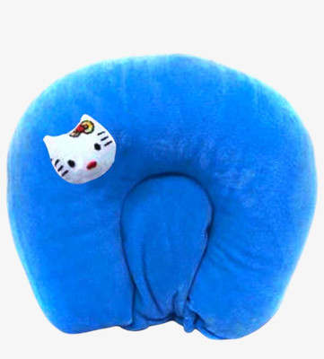 KFITN Cotton Baby Pillow Pack of 1 Toons & Characters, Solid Polyester Fibre Solid Baby Pillow Pack of 1(Blue)
