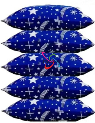 YPOLOIPO LUXURY Polyester Fibre Solid Sleeping Pillow Pack of 5(Blue)