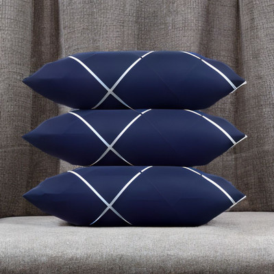 Urmila Creation Microfibre Sleeping Pillow Pack of 3 Solid LUXURY(Blue)