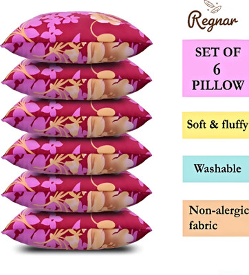 Regnar Cotton Sleeping Pillow Pack of 6 Abstract Luxury(Multicolor)