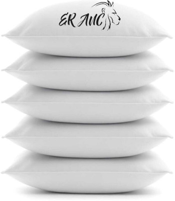 ERANC LUXURY Cotton Solid Sleeping Pillow Pack of 5(White)