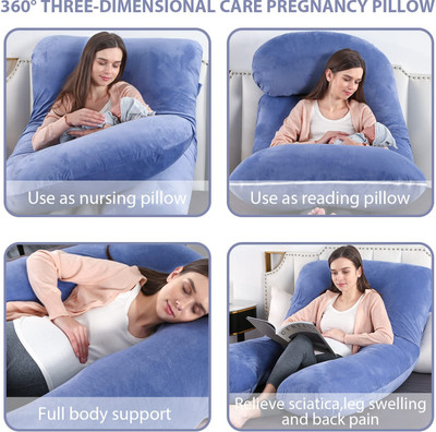 Mojo J SHAPE Microfibre Solid Pregnancy Pillow Pack of 1(Purple)