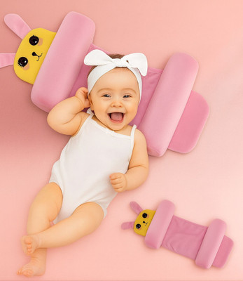 Babeestar Microfibre Baby Pillow Pack of 1 Animals Baby Neck Pillow(Pink)