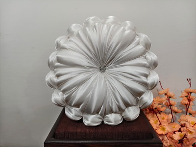 GTX Microfibre Cushion Pack of 1 Solid GTX Decorative Handmade(White)