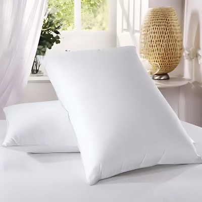 Craftzilla home furnishing Microfibre Solid Sleeping Pillow Pack of 2(White)