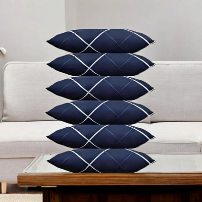 Cozy Palace Microfibre Sleeping Pillow Pack of 6 Solid(Blue)