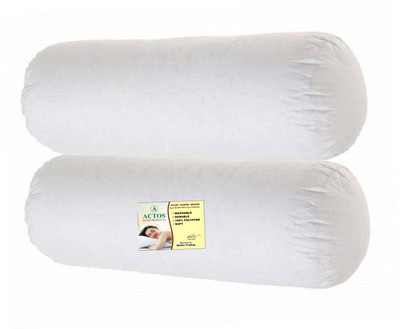 ACTOS Microfibre Solid Bolster Pack of 2(White2)
