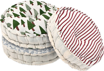 KUBER INDUSTRIES Microfibre Solid Chair Pad Pack of 3(Maroon, Grey, Green)
