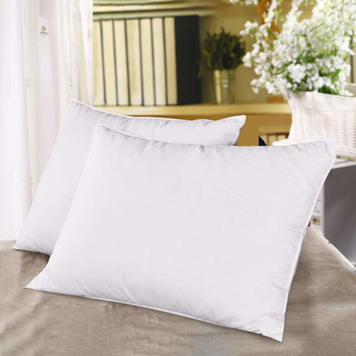 Changers Microfibre Sleeping Pillow Pack of 2 Solid(White)
