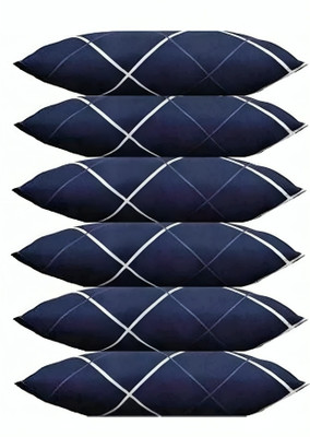 TWIROX LUXURY Polyester Fibre Abstract Sleeping Pillow Pack of 6(Blue)