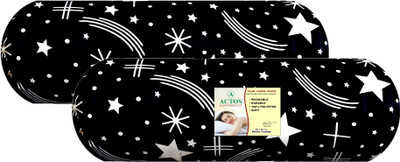 ACTOS Microfibre Geometric Bolster Pack of 2(Black, White)