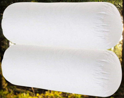KIXTA Microfibre Bolster Pack of 2 Solid(White)