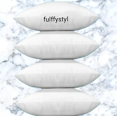 fulffystyl Microfibre Sleeping Pillow Pack of 4 Floral Soft(White)
