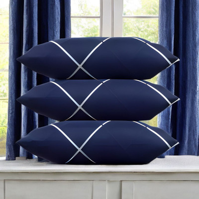 Urmila Creation Polyester Fibre Sleeping Pillow Pack of 3 Solid LUXURY(Blue)