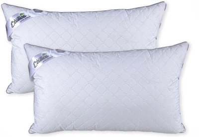 AYKA AYKA010_EXOTICA_PILLOW Polyester Fibre, Microfibre Geometric Sleeping Pillow Pack of 2(White)