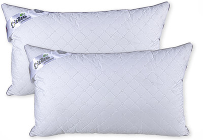 AYKA AYKA010_EXOTICA_PILLOW Polyester Fibre, Microfibre Geometric Sleeping Pillow Pack of 2(White)