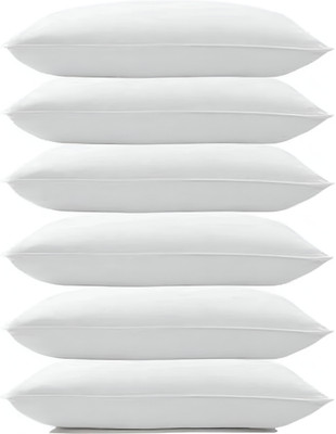 GZZZSD Microfibre Solid Sleeping Pillow Pack of 6(White)