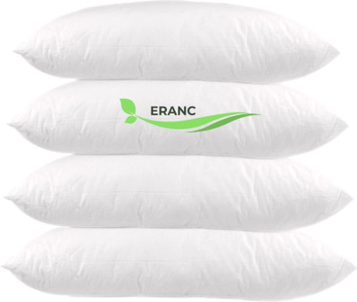 ERANC LUXURY Polyester Fibre Abstract Sleeping Pillow Pack of 4(White)