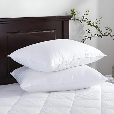 VJSTAR Pillow Microfibre Solid Sleeping Pillow Pack of 2(White)