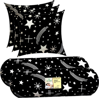 ACTOS Microfibre Solid Bolster Pack of 5(Black2)