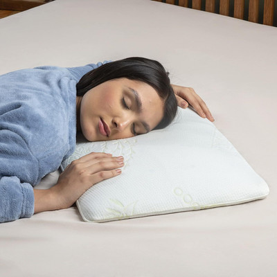 araami Memory Foam Solid Sleeping Pillow Pack of 1(White)