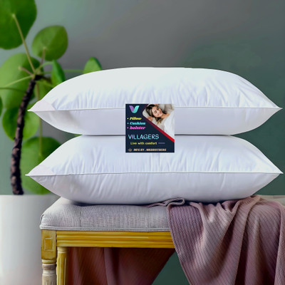 Gaulpastore LUXURY Microfibre Abstract Sleeping Pillow Pack of 2(White)