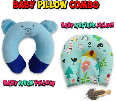 Hellobear Cotton Baby Pillow Pack of 1 Solid Pillow(Blue Green)