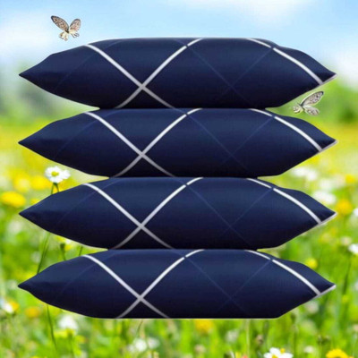 Rolling Animal Microfibre Sleeping Pillow Pack of 4 Solid LUXARY(Multicolor)