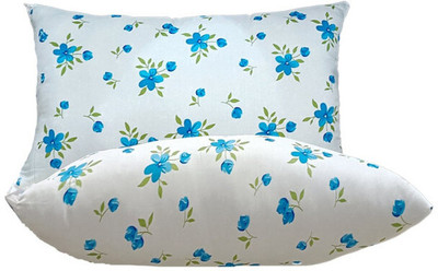 SANJU BROTHER Microfibre Floral Sleeping Pillow Pack of 2(Blue)