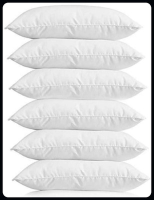 JAYOG ENTERPRISE Sleeping Pillow Set Of 6 Microfibre Solid Sleeping Pillow Pack of 6(White)