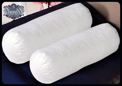 Urmila Creation Microfibre Bolster Pack of 2 Solid Round(White)