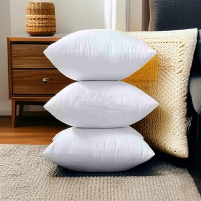 fulffystyl luxury Microfibre Floral Sleeping Pillow Pack of 3(White)