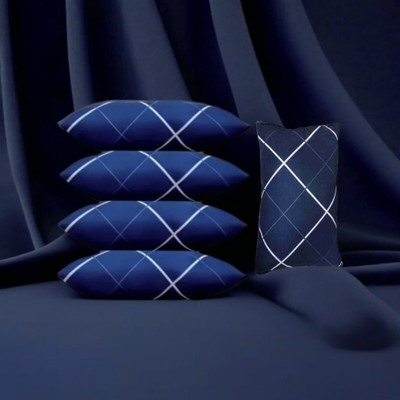 kuihome Microfibre Sleeping Pillow Pack of 4 Abstract luxury(Blue)