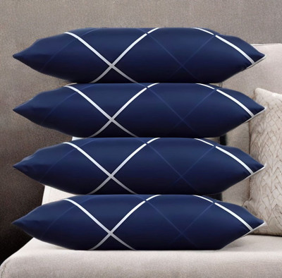 Urmila Creation Polyester Fibre Sleeping Pillow Pack of 4 Solid LUXURY(Blue)