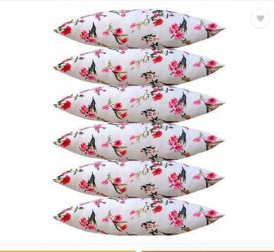Shivam impex Polyester Fibre Sleeping Pillow Pack of 3 Floral(White)
