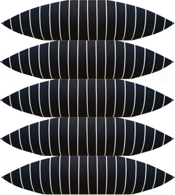 ACTOS Microfibre Stripes Sleeping Pillow Pack of 5(Black)