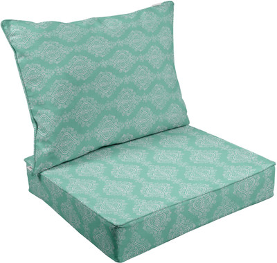 Vargottam Foam Motifs Chair Pad Pack of 2(Aquamarine)