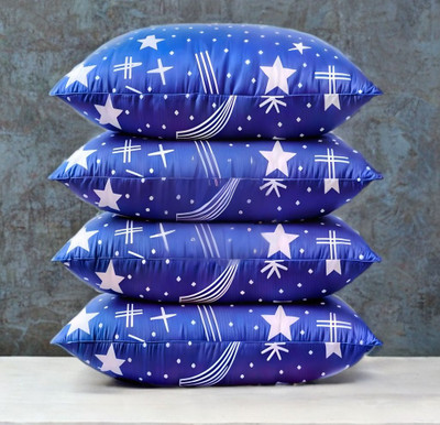 Urmila Creation Cotton Sleeping Pillow Pack of 4 Solid LUXURY(Blue)