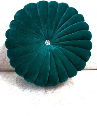 dream world Microfibre Solid Cushion Pack of 1(Dark Green)